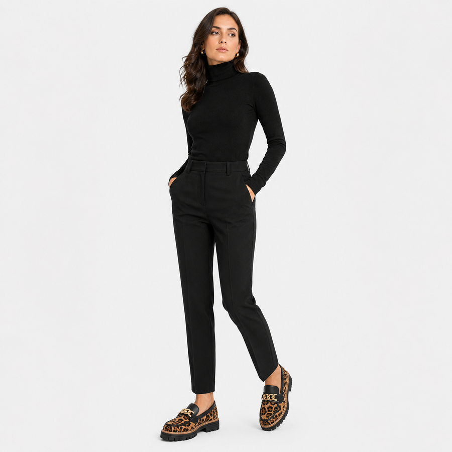 Mocassin femme imprimé léopard - vue portée