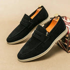 Men's Smooth-Finish Office Loafers - Black