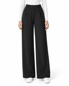 Women's Straight-Leg Trousers – High-Waisted Stretch - Black