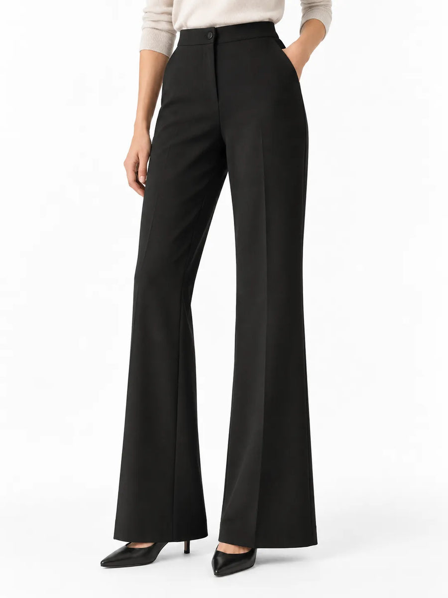 Pantalon Patte d'Éléphant Femme Taille Haute Tombant Fluide