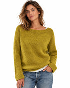 Women's Textured Knit Jumper - Yellow