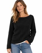 Women's Textured Knit Jumper - Black
