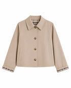 Women's Cropped Trench Coat - Beige