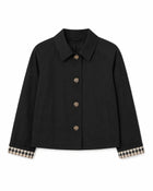 Women's Cropped Trench Coat - Black