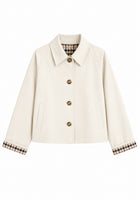 Women's Cropped Trench Coat - White