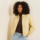 Women's Leather Jacket - Champagne