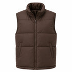 Women's Sleeveless Puffer Gilet - Brown