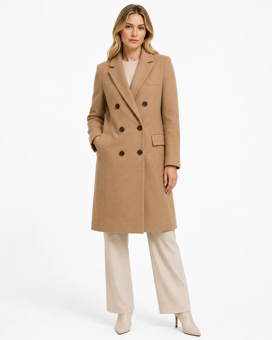 Veste longue trench-coat femme - vue de dos