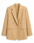 Women's Double-Breasted Tailored Blazer - Yellow