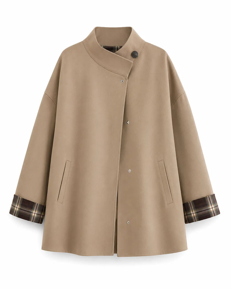 Veste trench-coat oversize femme - vue portée
